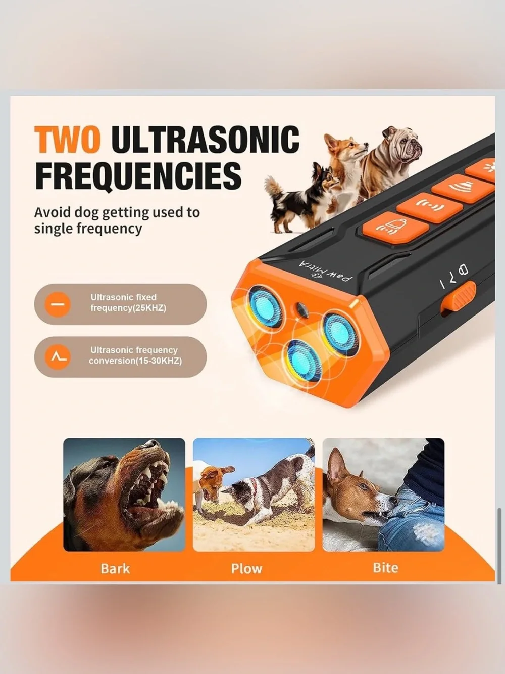 2026 Dog Bark Deterrent Device | Rechargeable Ultrasonic Anti-Barking Trainer wi